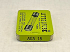 15 Amp Littelfuse Aga15 Glass Tube Type Fuse Vintage Nos Usa - Lot Of 5 Fuses