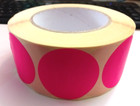 Label Stickers 2  Inch Round Neon Pink 2000 Labels For Color Coding Or Sales