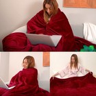 Red Throw Blanket Decorations Thin Fleece 50x60 Inches Super Soft Cozy Plush