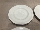  4  New Mikasa Ultima   Super Strong Fine China Hk 400 Antique White Tea Saucers
