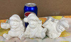 Santa Claus Candle Holders Set Of 3 Ceramic Bisque Ready To Paint