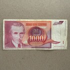 Yugoslavia 1000 Dinara Banknote  1992  Used Yugoslavian Currency
