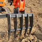 Mini Excavator 400mm Rake Attachment 5-tooth For 1-3 T Digger 2025 New For Sale