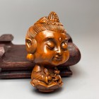 65mm Exquisite Boxwood Handmade Carved Guanyin Shakyamuni Buddha Statue W535