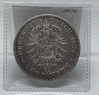 1876 German States -prussia 5 Mark Silver Coin