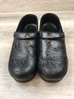 Dansko Womens Clog Black  Leather Non Slip Work Nurse Cushioned 8 Arch Shoes
