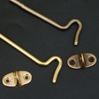 75mm Cabin Hook Eye Latch Gate Door Swivel For Window Door Hook  Brass Tone