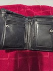 Black Bifold Men s Wallet With Zipper  Button  Card Slots  Id Window