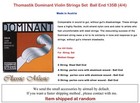 Thomastik Dominant 135b Violin Strings Full Set 4 4 Ball End Free Shipping