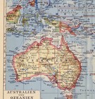 1939 Vintage Map Of Australia New Zealand Oceania Pacific Islands