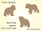 Stencil Bear Cub Shape Rustic Animal Mountain Outdoor Lodge Cabin Diy Craft Sign