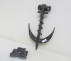 Large Antique Iron Door Knocker Anchor Boat Ship Rope Nautical Vintage Old 10 h