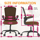 Office Chair  Ergonomic Desk Chair With Adjustable Lumbar Support  High Back Mes