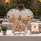 Wedding Guest Book Alternative - Wood Heart Drop Guest Book Sign For Wedding Dec