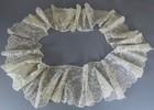 Antique C1900 French Blonde Chantilly Lace Trim Or Flounce 8  Wide X 84  Long