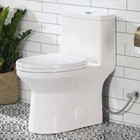 One Piece Toilet 0 8 Gpf 1 28 Gpf Dual Flush Elongated Soft-close Seat