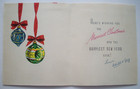 Trio Of Ornaments  Vintage Christmas Greeting Card  tt17