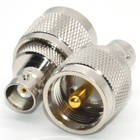 2pcs Bnc Female To Uhf Male Coax Cable Connector Rf Adapter For Pl-259