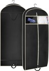 Gusseted Travel Garment Bag With Accessories Zipper Pocket Breathable 43  Black
