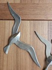 Vntg Lot 3 Brass Flying Seagulls Birds Wall Decor Mid Century Modern Mcm Boho