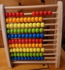 Wondertoys Colorful Rainbow Counting Bead Abacus Educational Montessori Math Toy