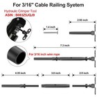 10x 3 16  Black Cable Railing Kits T316 Stainless Steel Cable Railing Hardware