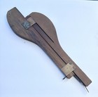 Antique Wooden Rug Shuttle Tool  Sliding Hook Punch  Pear Shaped Vintage