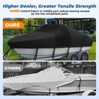 Fit 20ft-22ft V-hull Boat Cover 1400d Waterproof Trailerable Heavy Duty Runabout