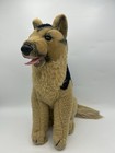 Realistic Dakin German Shepherd 14  Plush Dog Tan Black Stuffed Animal