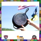 Lodge 10 25 Inch Pre-seasoned Cast Iron Skillet With American Flag Design