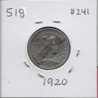 Brazil 100 Reis 1920 Value Inside Center Of Pears  dots  Country Name Brasil scr