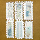 Misty Blue Lace Edge Paper Sheets Junk Journal Collage Scrapbooking
