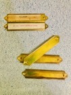 25 Vintage Brass Label Card Holder Drawer Catalog File Cabinet Index Handle Pull