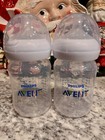 7 New Philips Avent Natural 2-9oz   5-4oz  Clear Baby Bottles Caps   Nipples