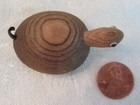 Vintage Carved Wood Wooden Cryptomeria Turtle Animal Figurine Mid Century Modern