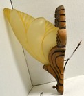 Antique Vtg Art Deco Light Fixture Sconce Batwing Slip Shade Markel