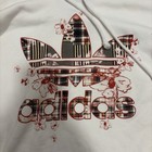 Adidas Her Studio London Women   s Pullover Hoodie 4x White Cotton Fleece Logo