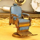 Antique Style Barber Chair Miniature Metal Craft Desktop Display Ornaments
