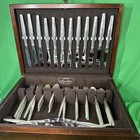 Vintage Reed Barton Wooden Sterling Silverware Storage Chest Box With Drawer