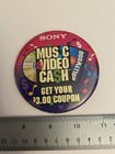 Sony Music Video Cash Advertising Pin Back Button P98