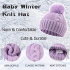 Winter Knit Baby Hat Twist Warm Beanie With Pompom For Boys Girls Toddler
