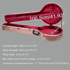 Abs Molded Hardshell Case For 5-string Resonator Styles Of Banjos  With Inter   