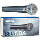 Shure Beta 58a Supercardioid Dynamic Vocal Professional Microphone Handheld Case