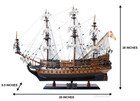 1690 San Felipe Wooden Tall Ship Built Model 28  Spanish Warship Galleon New