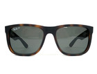 Ray-ban Sunglasses Rb4165 Justin 865 87 Rubber Havana Frames Dark Grey Polarized