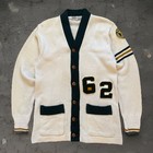 Vintage 1960s Lane Tech High School Chicago Letter Cardigan Sweater Letterman