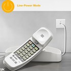 At t Telephone Push Button Corded Desk Wall Mount Home Trimline Phone White New