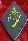 Antique Pin Cushion Sewing Accessory Gros Grain Diamond Shaped Embroidery 2 5 l