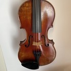 C 1910 German Amati Model Violin Outfit     Repaired  Strong Tone     Pernambuco Bow