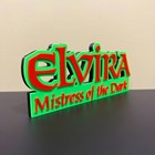 Elvira Mistress Of The Dark Logo Display Sign 3d Printed Free Standing